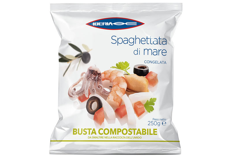 Spaghettata di mare in busta compostabile